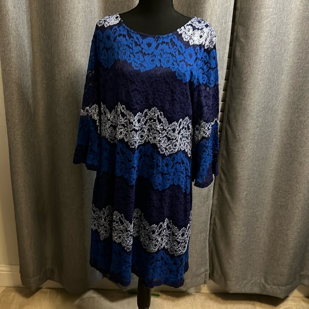Blue lace dress